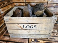 Log basket fire wood - basket,