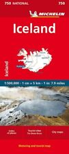 Iceland - - Michelin National Map 750: Straßen- und Tourismuskarte 1:500.000 (