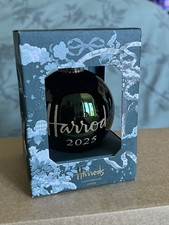 Harrods 2025 Dark Green  Christmas  Bauble New Unopened