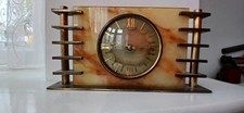 Onyx ART DECO Art Co Scotland Mantle Marble Clock 