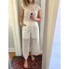 Dolce & Gabbana Eyelet Lace Pant Suit Set