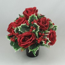 Christmas grave flower