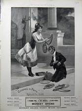 Original Old Antique Print