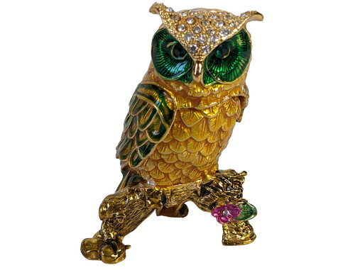 Jewellery ring trinket box owl - ring,