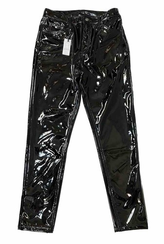 Topshop black wet look vinyl - topshop,