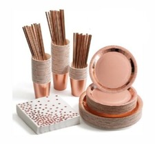 RoseGold/White&Gold/Black&Gold Wedding Birthday Babyshower Party Tableware