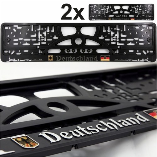Black number plates - 2x,