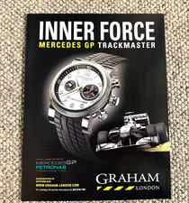 GRAHAM MERCEDES GP TRACKMASTER - FRAMEABLE ART ORIGINAL CLASSIC WATCH ADVERT
