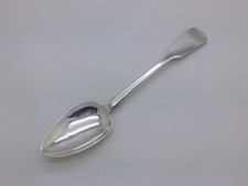 Channel Islands c.1840 Sterling Silver Fiddle Pattern Tablespoon