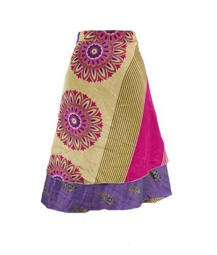 Knee length sari silk wrap - length,