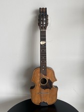 Antique Parlor Guitar Folk Art