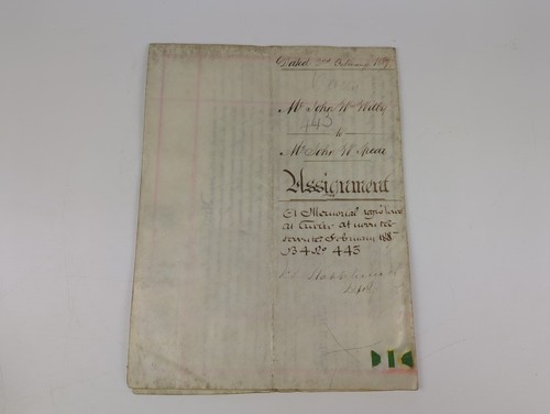 Antique 1887 legal document - legal,