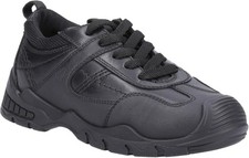 Hush Puppies Boys Travis JNR Shoe Leather Black Lace-Up Shoes UK Child 11 EU29