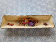 Aynsley Signed N Brunt Orchard Gold Pen Or Nut Tray - 21 Cms