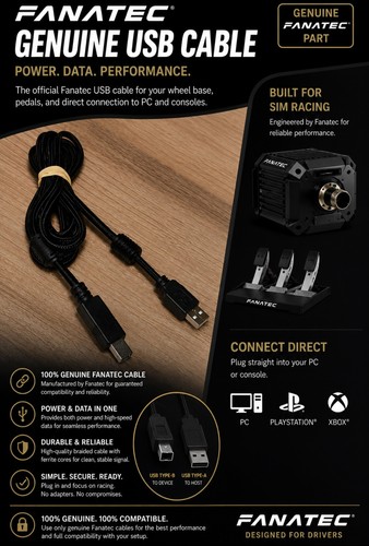 Fanatec genuine usb data - data, cable