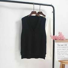 Knitted vest jumper womens - vest,