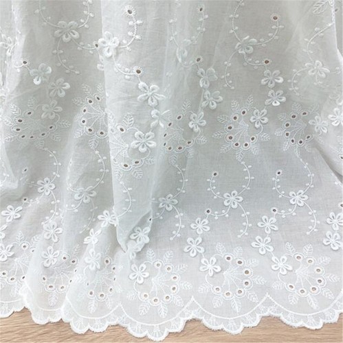 Wavy edge cotton - edge, embroidered