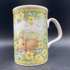Vintage 1993 Royal Doulton Woodland Friends Rabbits fine china mug Expressions