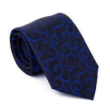 Classic Jacquard Wedding Tie 8cm or Slim Necktie Royal Swirl Pattern