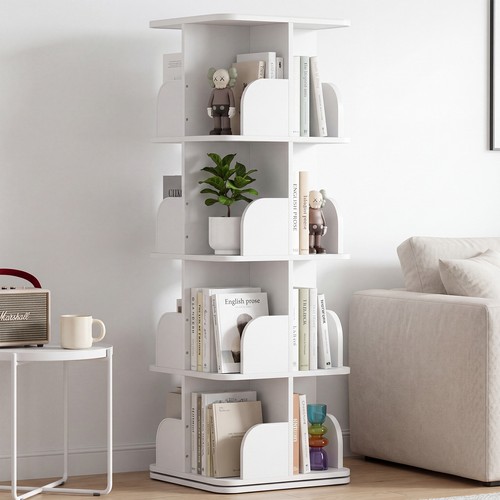 Tier rotating bookshelf - 4-tier,