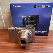 Canon PowerShot S120 Silver Compact Digital Camera 12.1MP Tested Japan