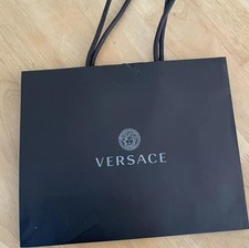 Versace Authentic Black Shopping Paper Bag Gift Tote