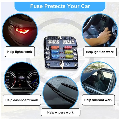 50pcs car fuses assorted - fuses,