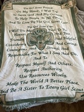 VTG GIRL SCOUT PROMISE woven