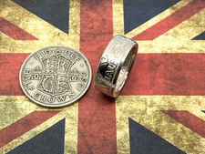 Coin Ring Handcrafted from British Half Crown king George VI Most Sizes