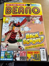 BEANO COMIC MAGAZINE BACK TO