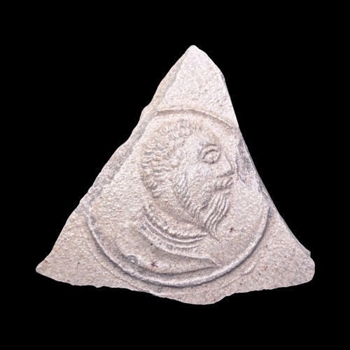 Medallion shard bellarmine jug