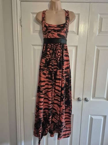 Orange black floral maxi - black,