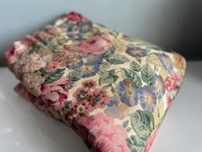 Large Vintage Sanderson Peony And Rose Thick, Heavy Thermal Single/Door Curtain