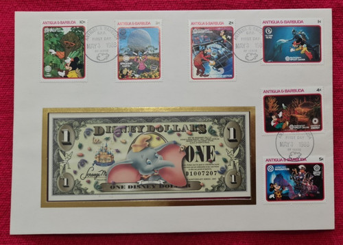 Disney dollar dumbo fdc - disney,