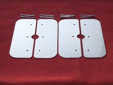Triumph Stag Mirror Stainless Steel Bonnet Insulation Pad Plates Plus 12 Rivets