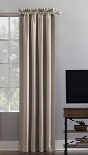 1 Panel Blackout Curtain 52x63 inch Oslo Theater Grade Extreme Rod Pocket Stone