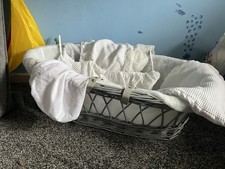 Moses Basket Padded Wicker