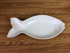 White ceramic fish shaped - fish, dish