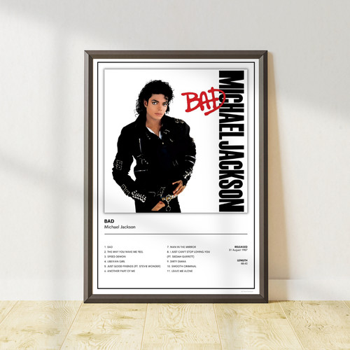 Michael jackson bad album wall - michael,