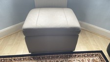 Fabb Furniture elephant grey Leather Seat With Huge Storage 