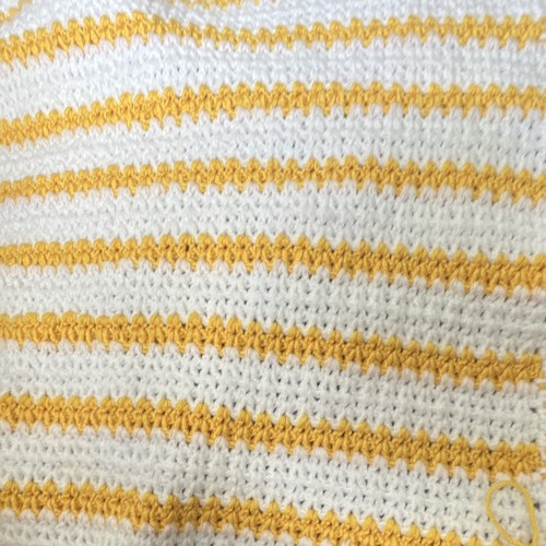 White yellow striped knitted - white,