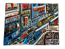Cityscape naive style oil