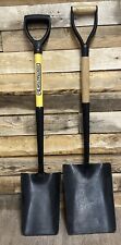 2x Contractor 1st Polyfibre Cable Laying Shovel & Wooden handle HeavyDuty Shovel