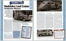 Studebaker Land Cruiser - 1930/1940 A Century Of Cars - Hachette Page