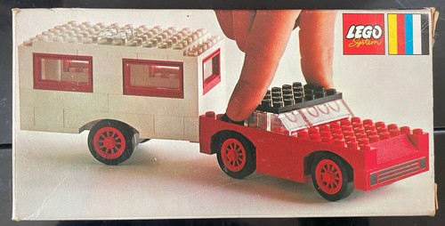 Lego car and caravan - car,