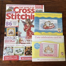 World Of Cross Stitching Magazine Issue 358 & 2 Margaret Sherry Kits
