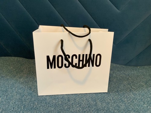 Moschino white paper shopping - moschino,
