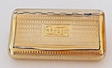 STUNNING ANTIQUE GEORGIAN SOLID SILVER GILT CURVED SNUFF BOX Ledsam & Vale 1825