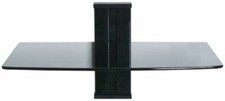 LEVV BLACK GLASS 1 SHELF WALL