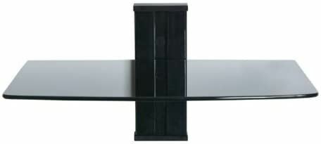 Levv black glass shelf wall - 1,